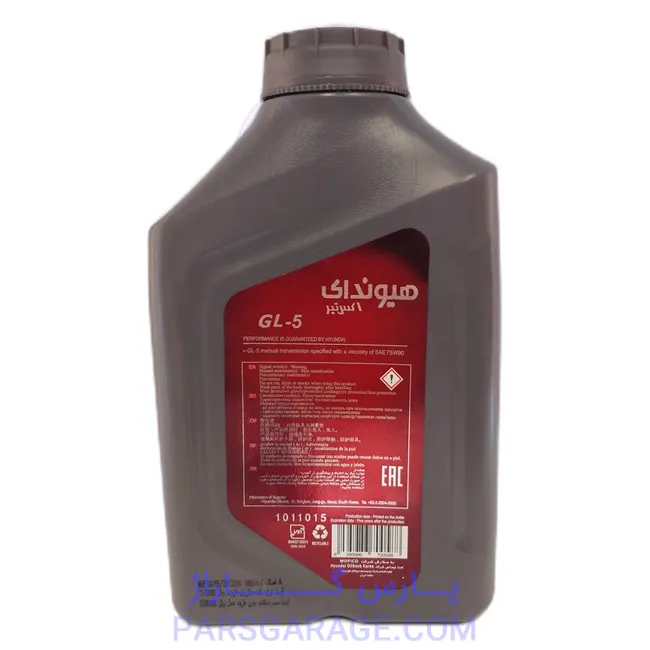 روغن دنده (واسکازین) API GL5 هیوندای Hyundai حجم 1 لیتر 75W-90